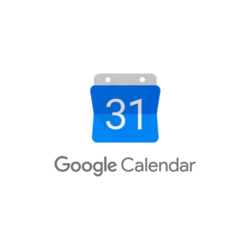 Google Calendar logo showing a blue calendar page with the number 31.