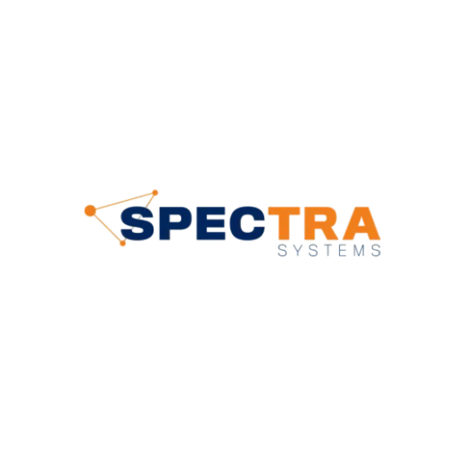 Spectra Systems logo with connected orange dots forming a triangular shape to the left of the text.
