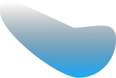 Blue gradient curved shape with darker top fading to lighter bottom on transparent background.