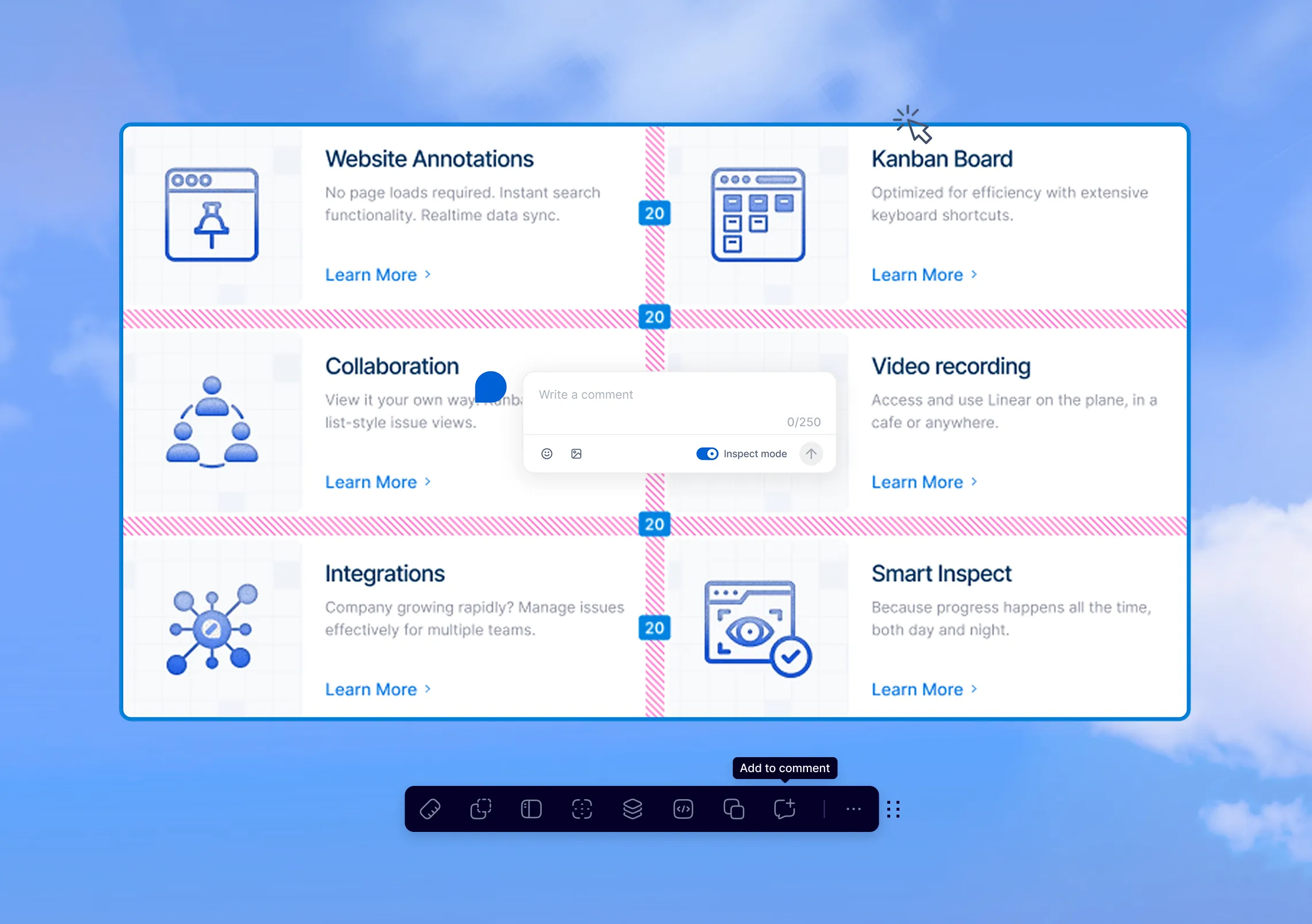 Smart Inspect feature for live website feedback