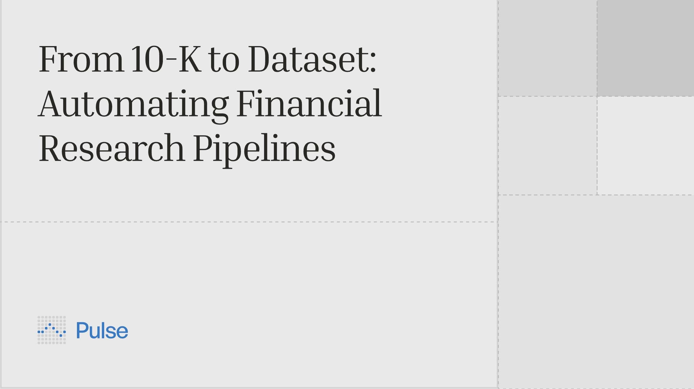 From 10-K to Dataset: Automating Financial Research Pipelines