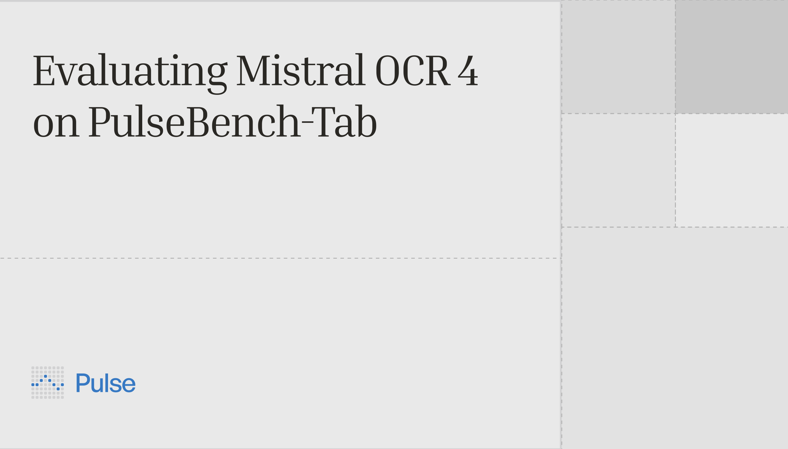 Evaluating Mistral OCR 4 on PulseBench-Tab