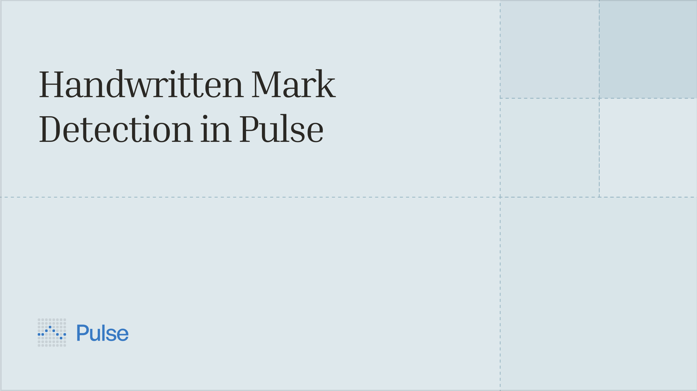 Capturing what the pen says: Handwritten Mark Detection in Pulse