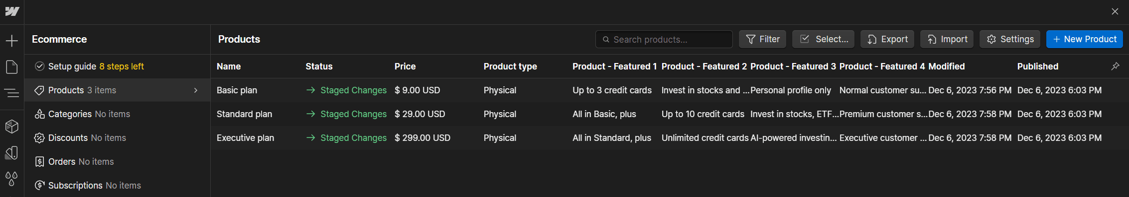 Financio X Webflow Template And Ui Kit - Ecommerce Collection