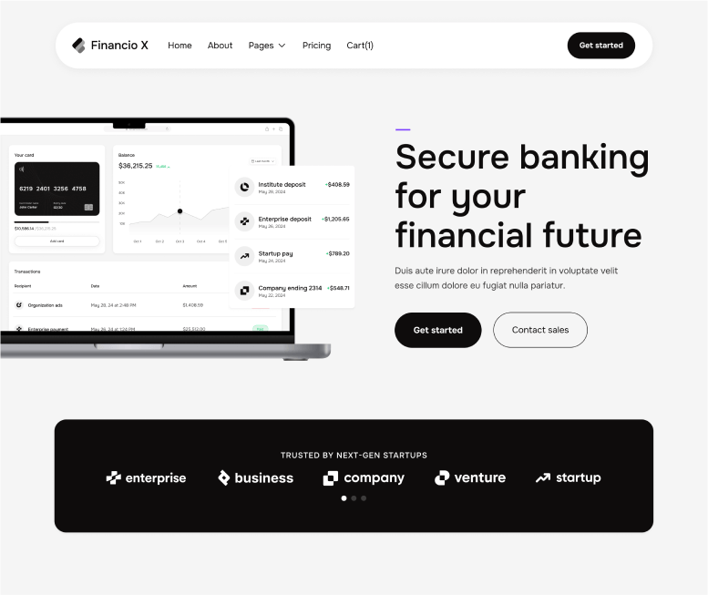 Financio X - Webflow Template