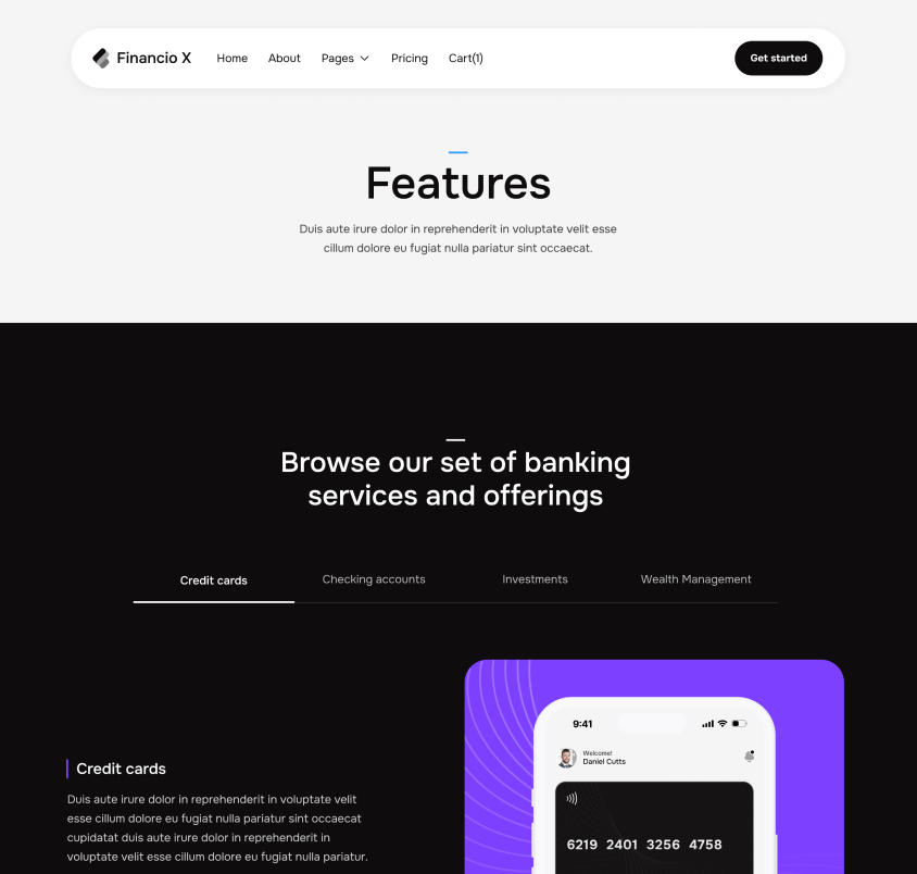 Financio X - Webflow Template