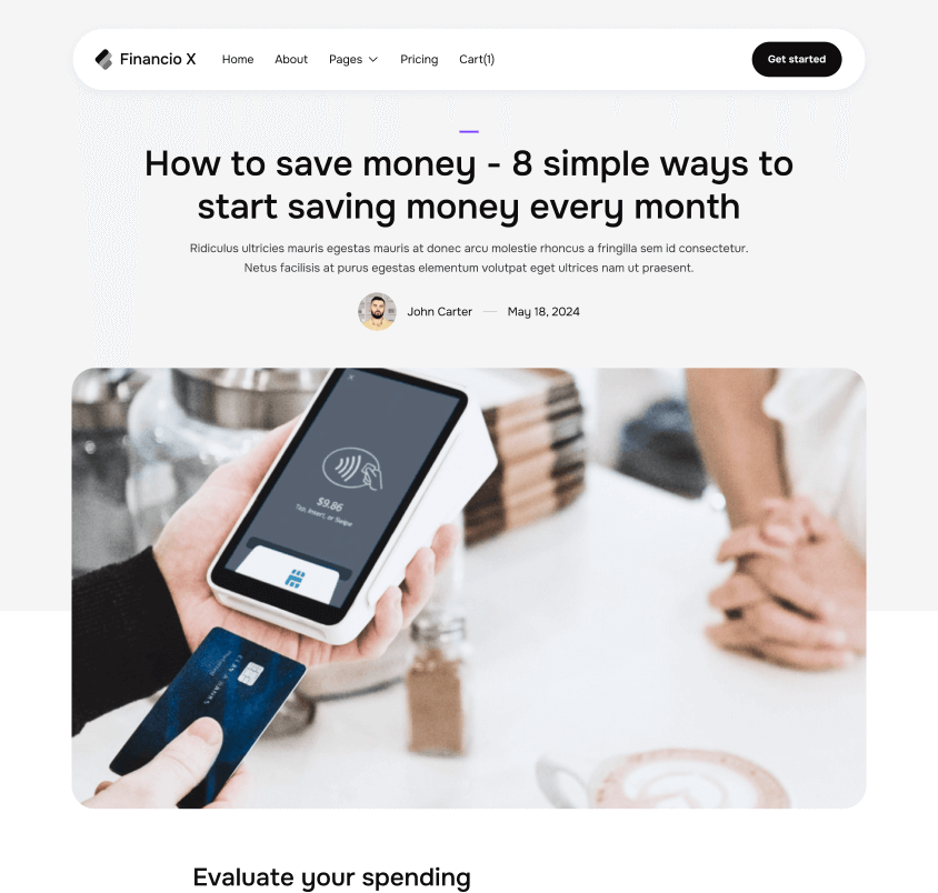 Financio X - Webflow Template