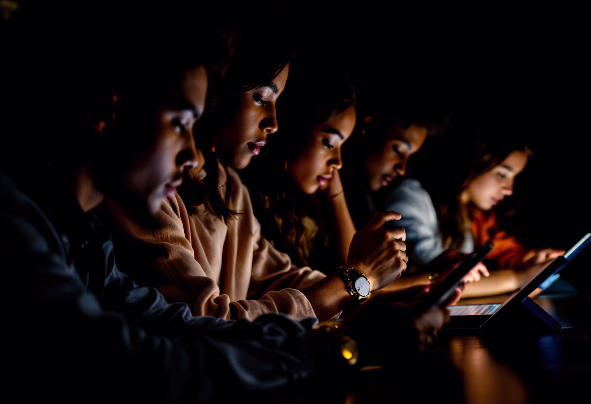 image of students using technology (for edtech)