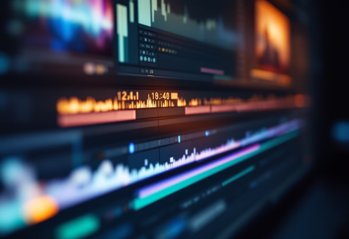 image of video editing software on a computer screen