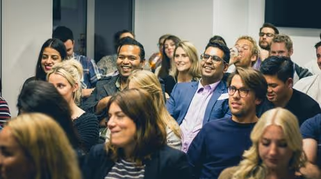 Audience enjoying presentation at an event
