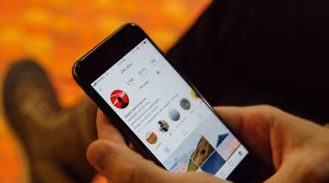Instagram profile being viewed on mobile device
