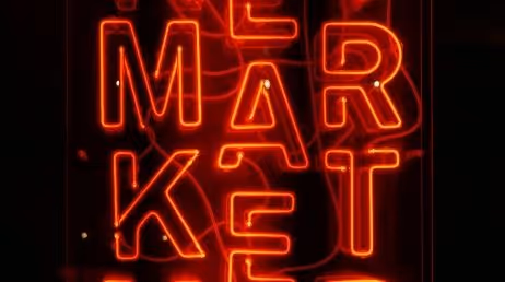Read Neon Lghting with text Market