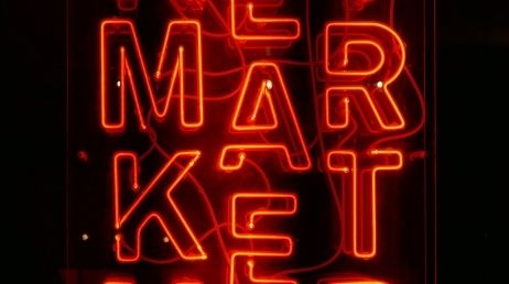 Read Neon Lghting with text Market