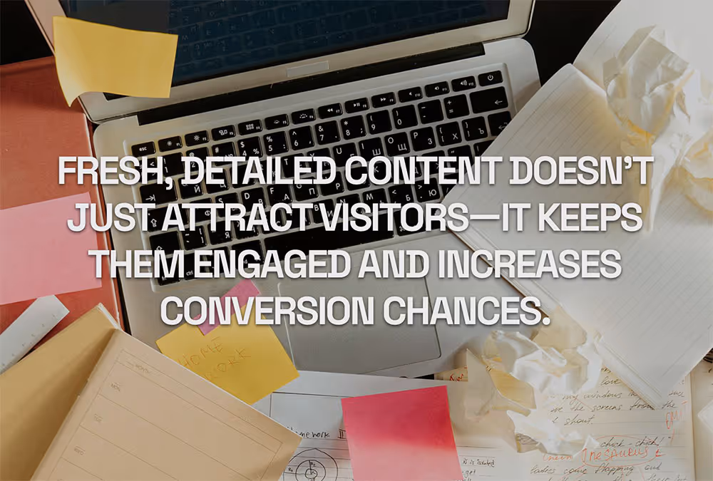 Engaging content increases conversions on your website
