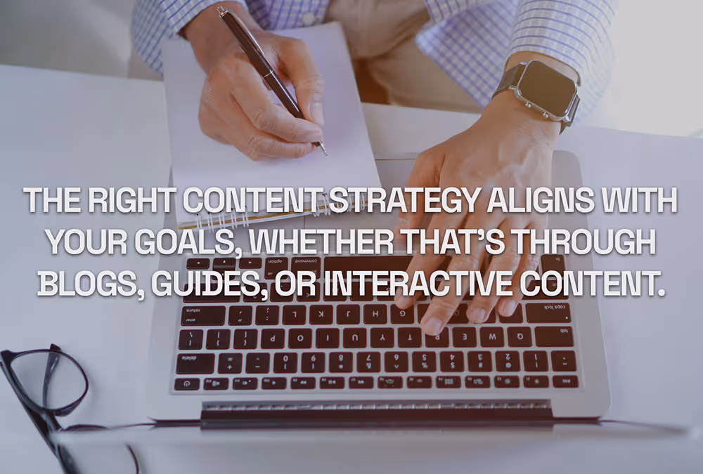 Content strategy aligns blogs and guides with your goals