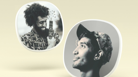 Two profile avatars in Clubhouse interface