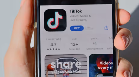 TikTok app displayed on a mobile screen