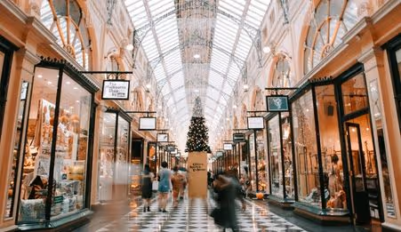 Brands shops in a shopping mall