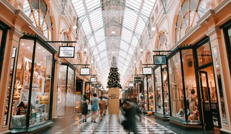 Brands shops in a shopping mall