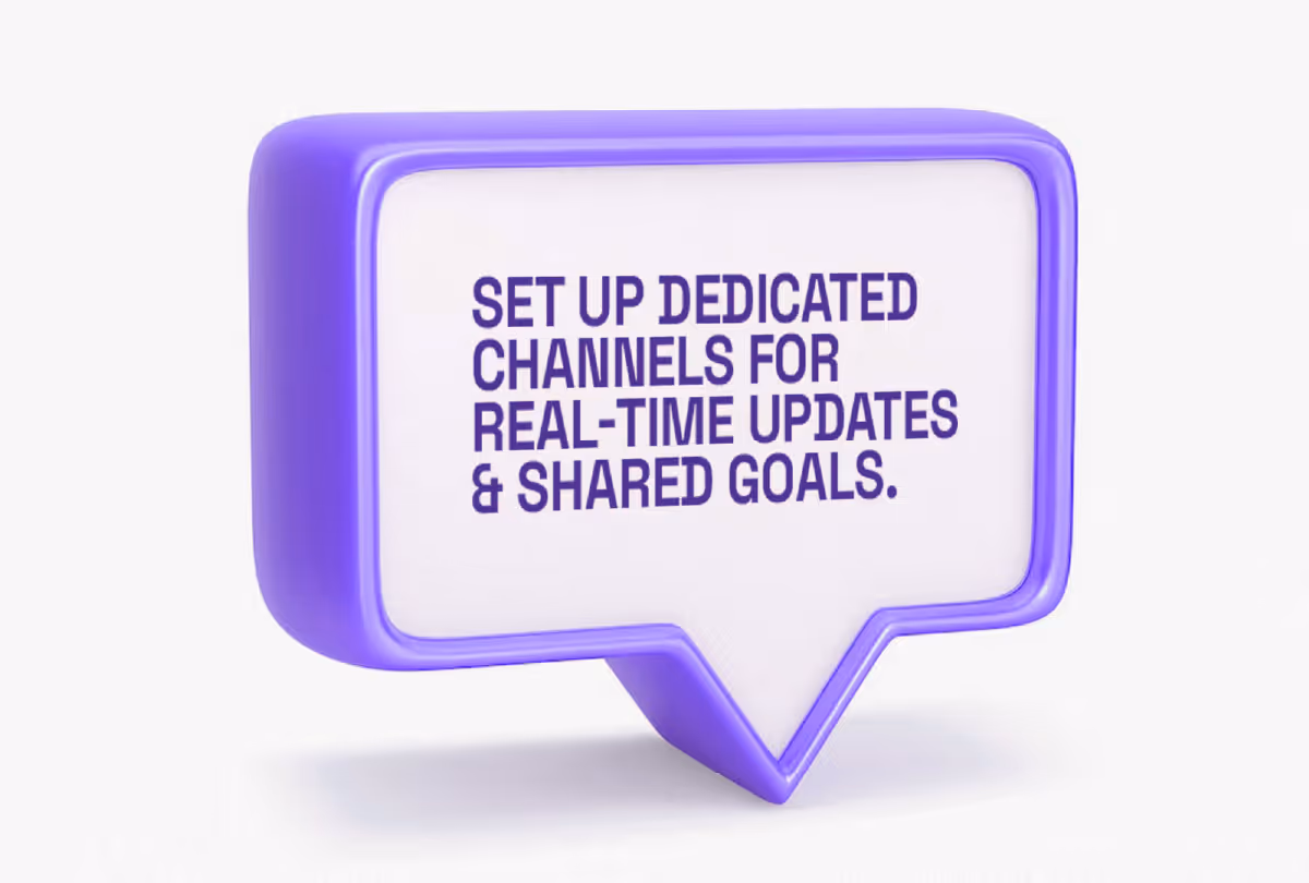 Real-time channels for updates and shared goals