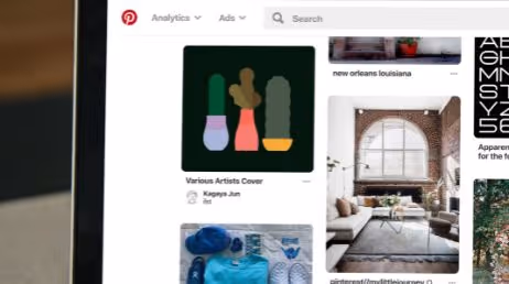 Pinterest user exploring various creative designs