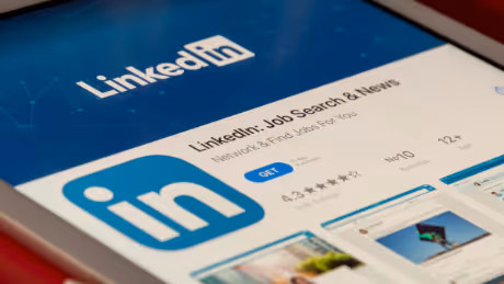 LinkedIn job search and networking app on mobile device