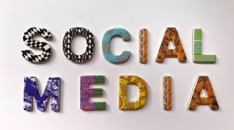 Colorful letters spelling out Social Media