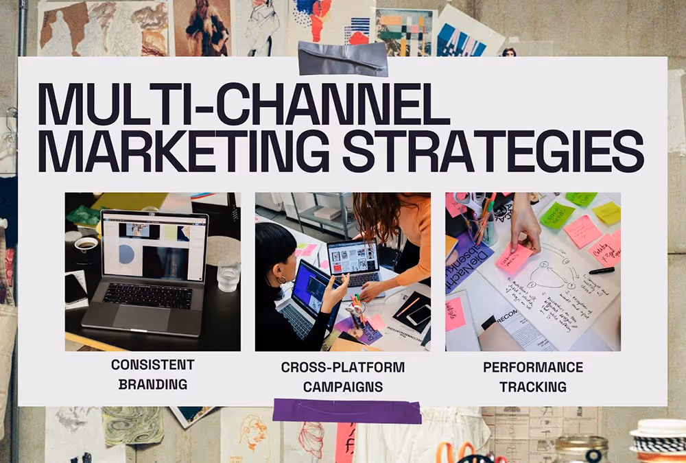 Multi-channel marketing strategies infographic