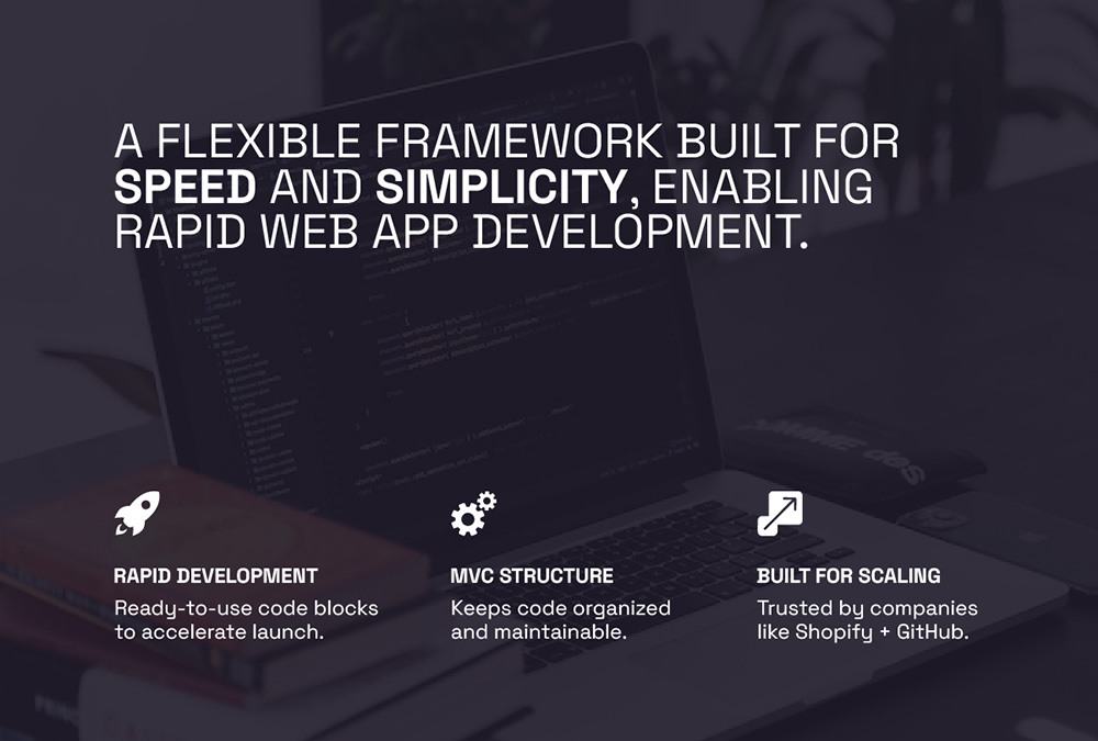 Flexible framework for rapid web app development