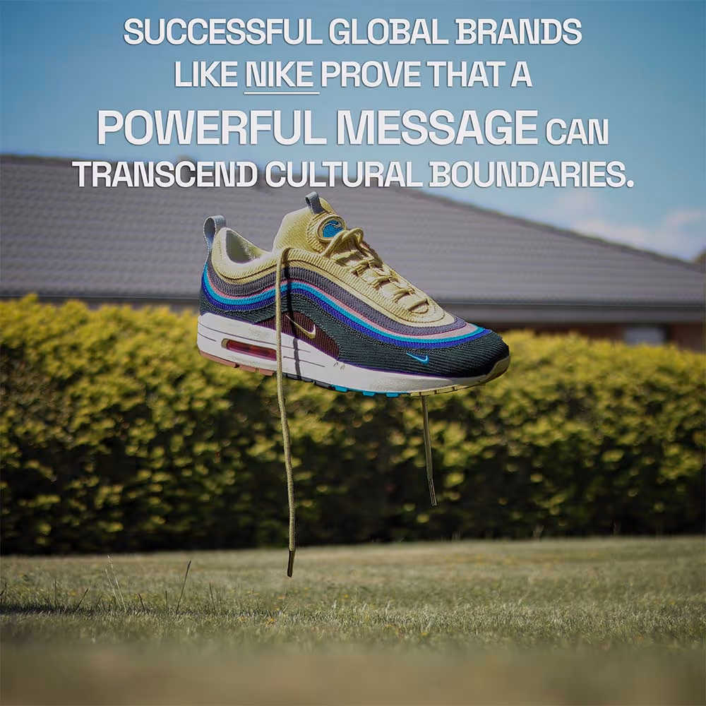 Nike shoe highlighting global brand influence
