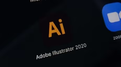 Adobe Illustrator 2020 app icon on a mobile screen
