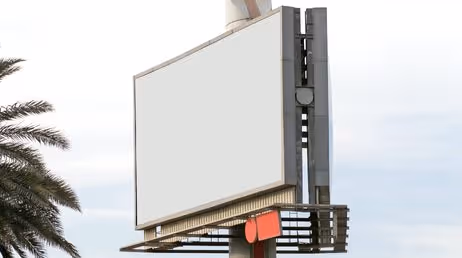Blank billboard ready for outdoor advertisement