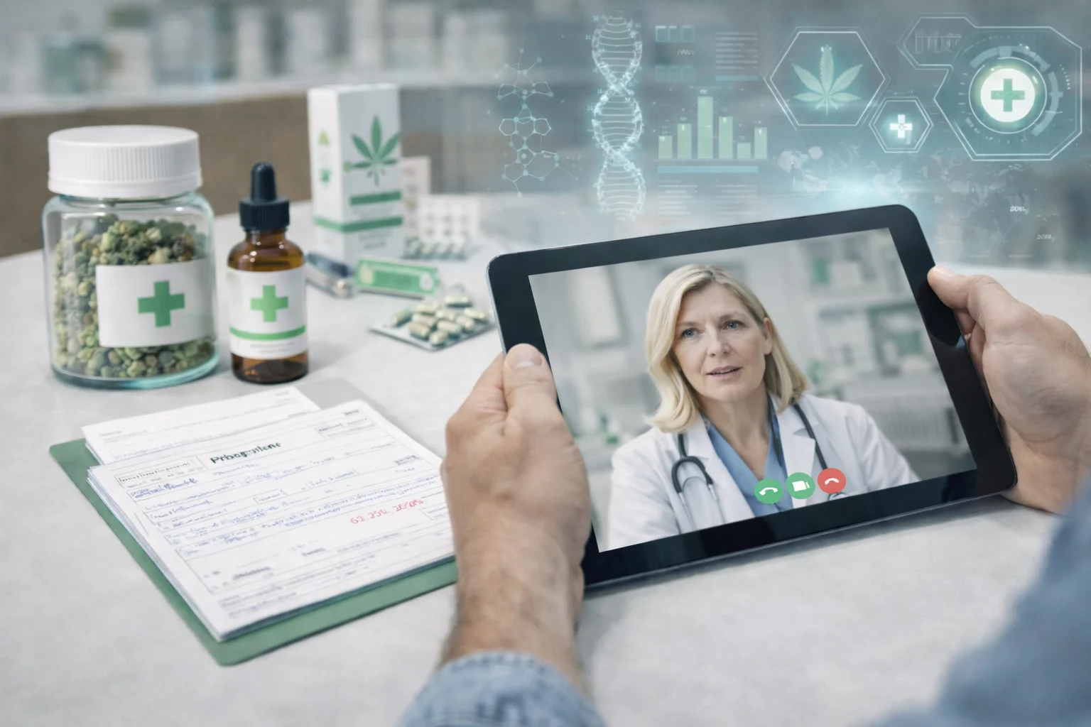 Digitale Telemedizin und ärztliche Beratung als Teil der modernen Cannabis-Therapie