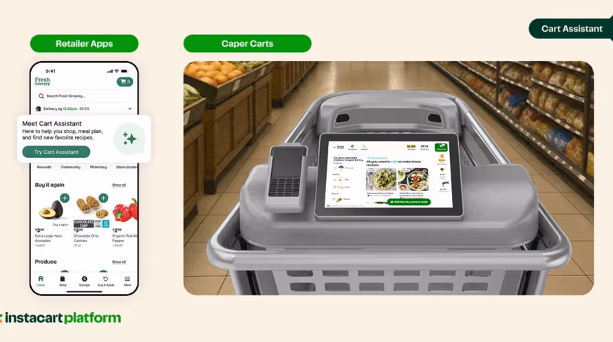 A screenshot of the Instacart online shopping app