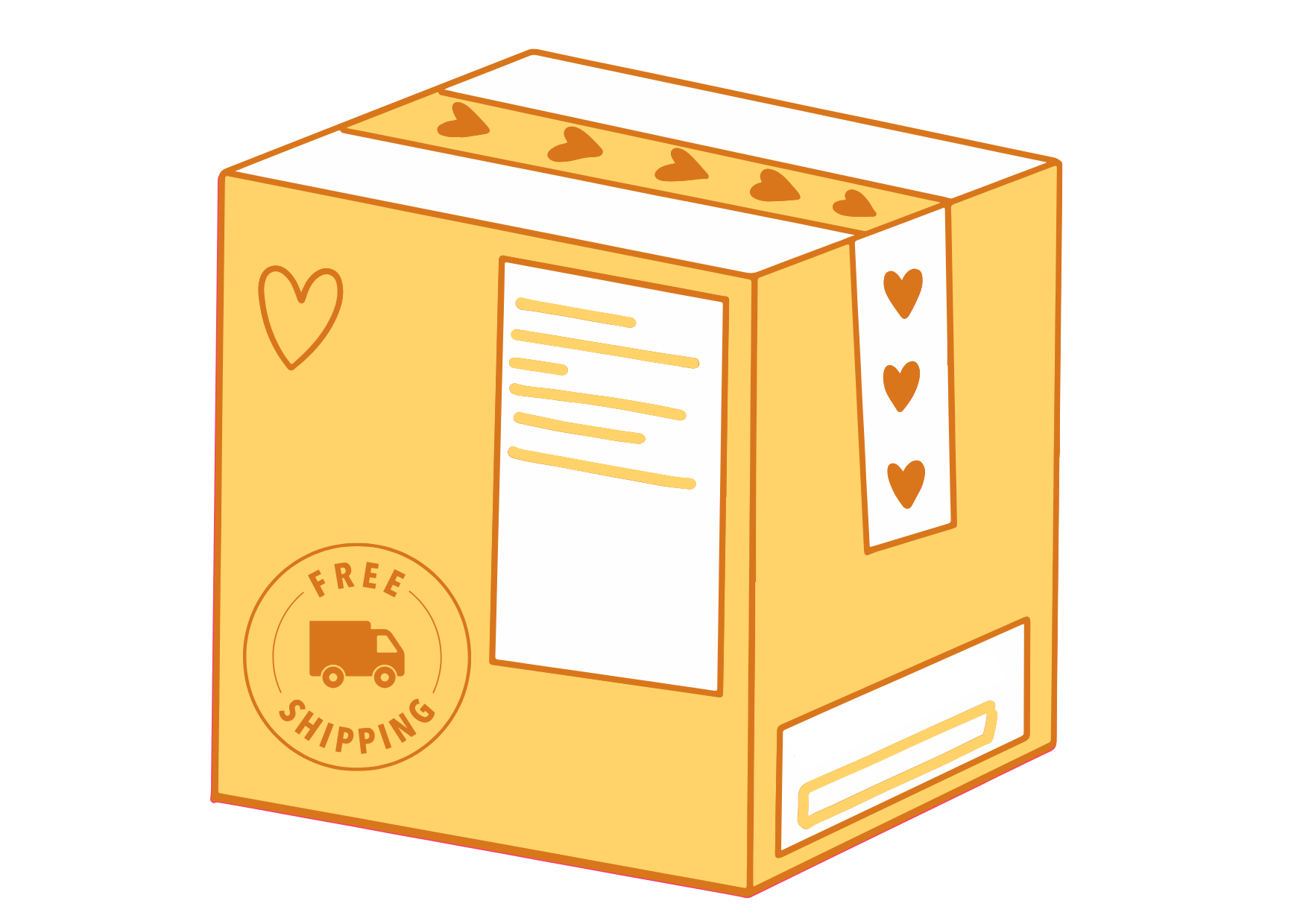 Free shipping box illustration