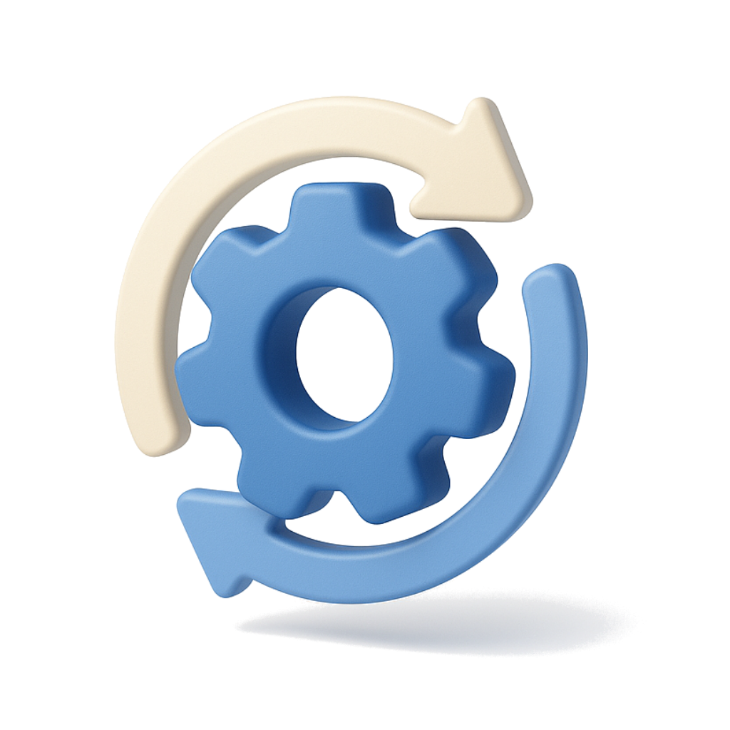 אייקון גלגלי שיניים כחולים