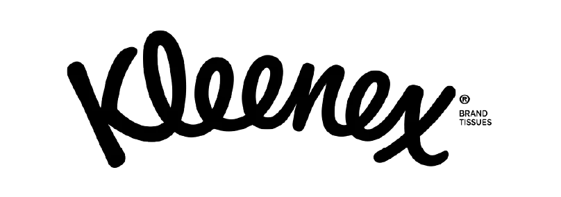 Kleenex brand tissues logo.