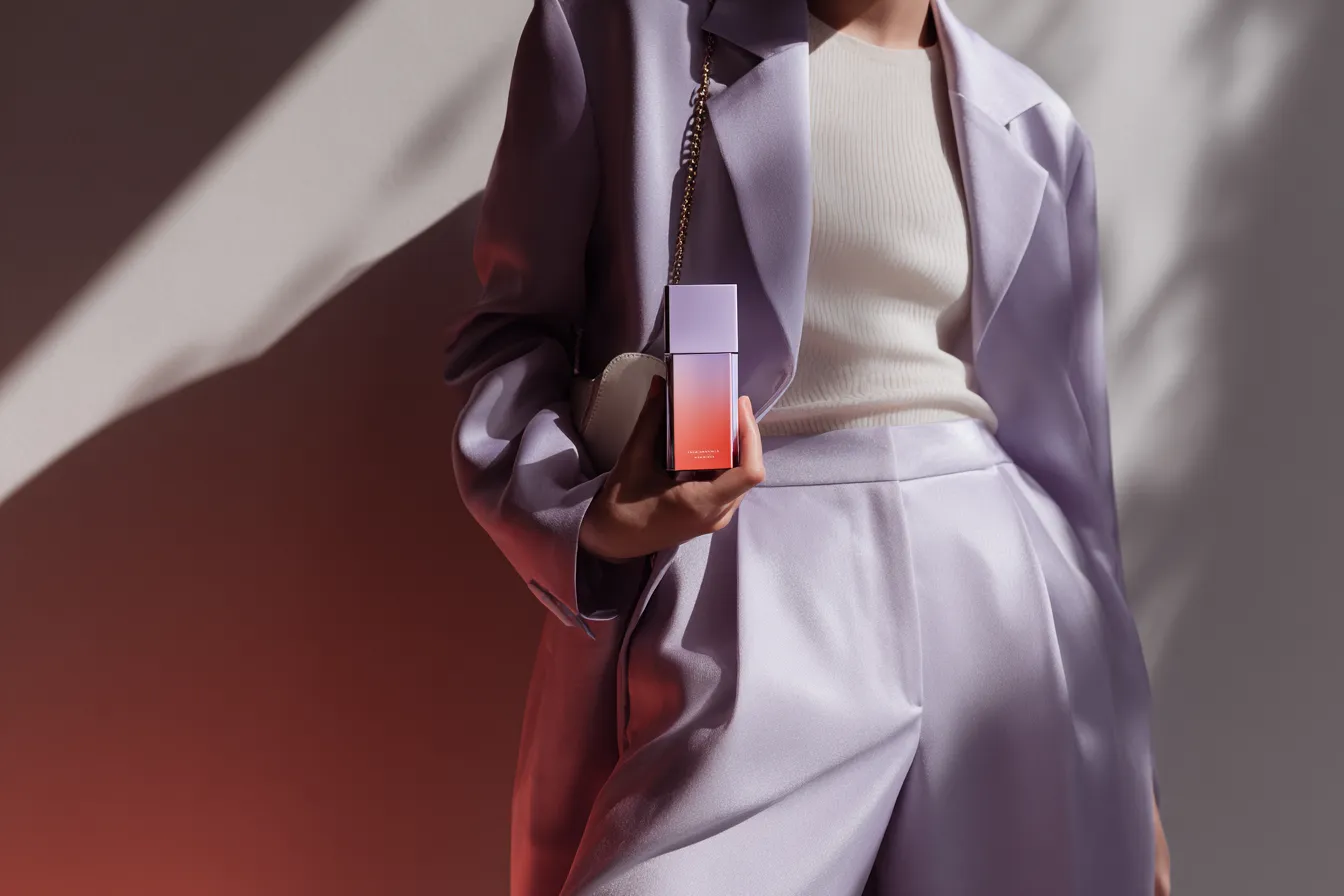 Woman holding package as result of the work of Alex Mileva