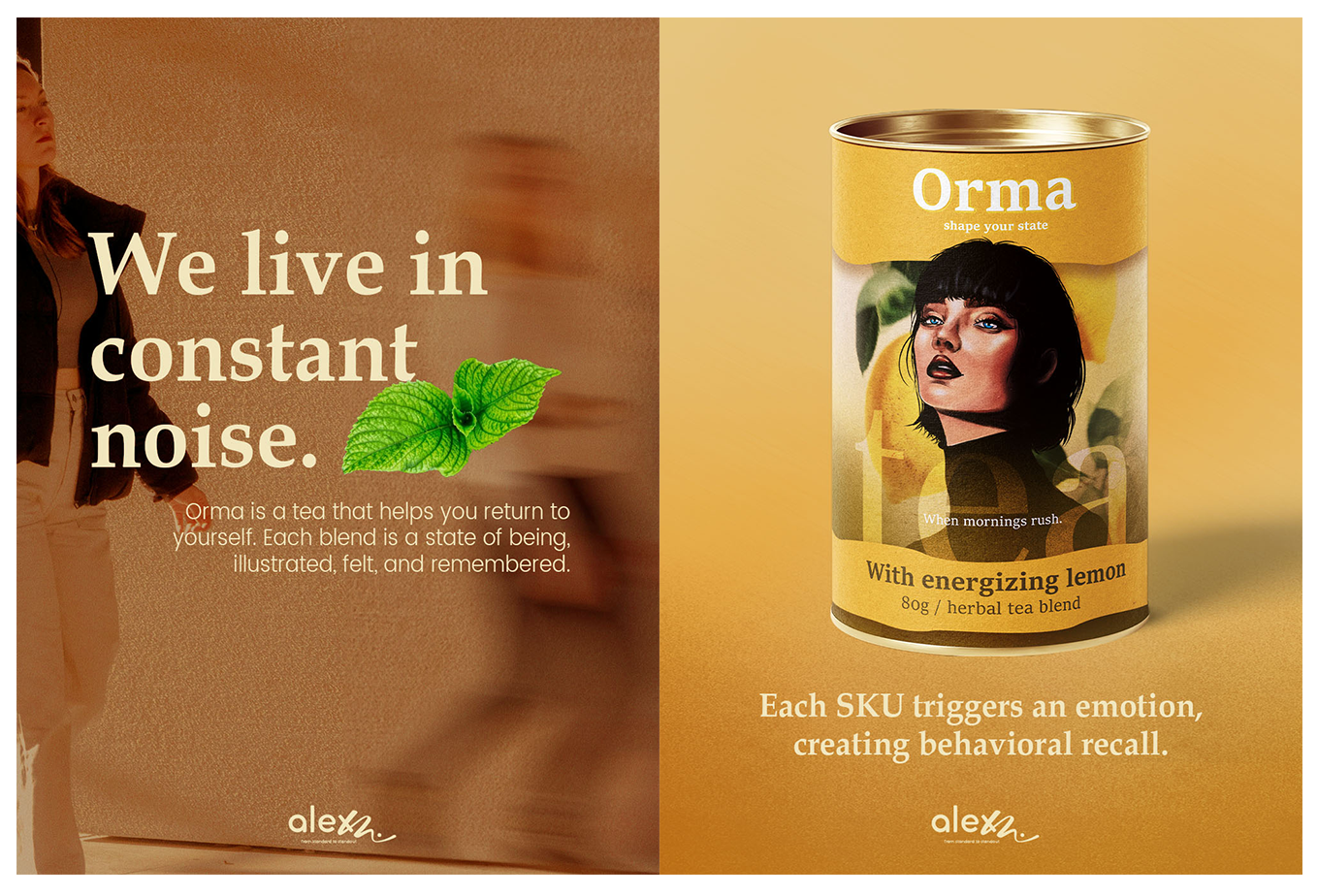 Tea Package design illustration by Alex Mileva