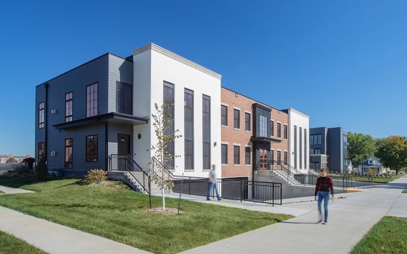 Townhouses exterior. Developed by DEV Partners and Jay DeVre
