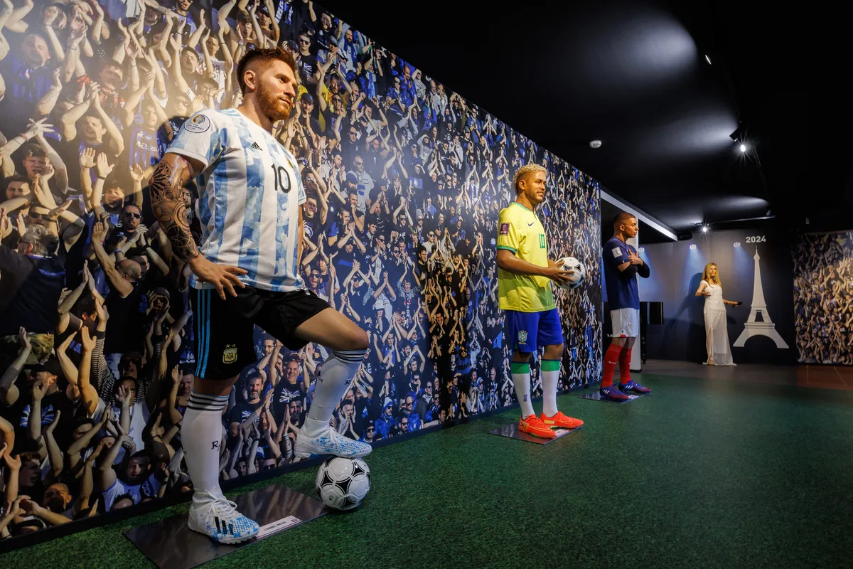 Figure cera messi neymar squadra francia wax of legends
