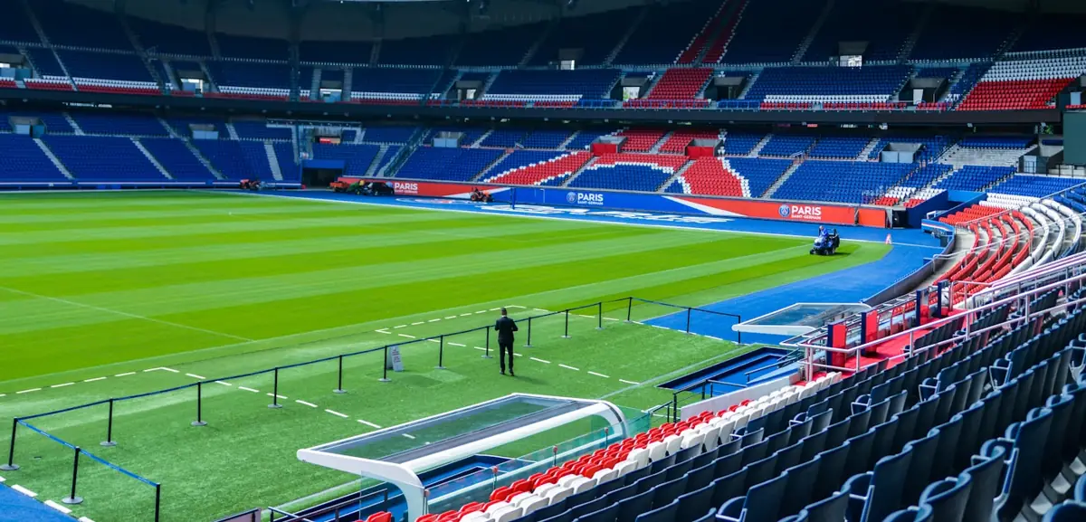The Parc des Princes in Paris, home of Paris Saint-Germain, where Ethan Mbappé came through the academy