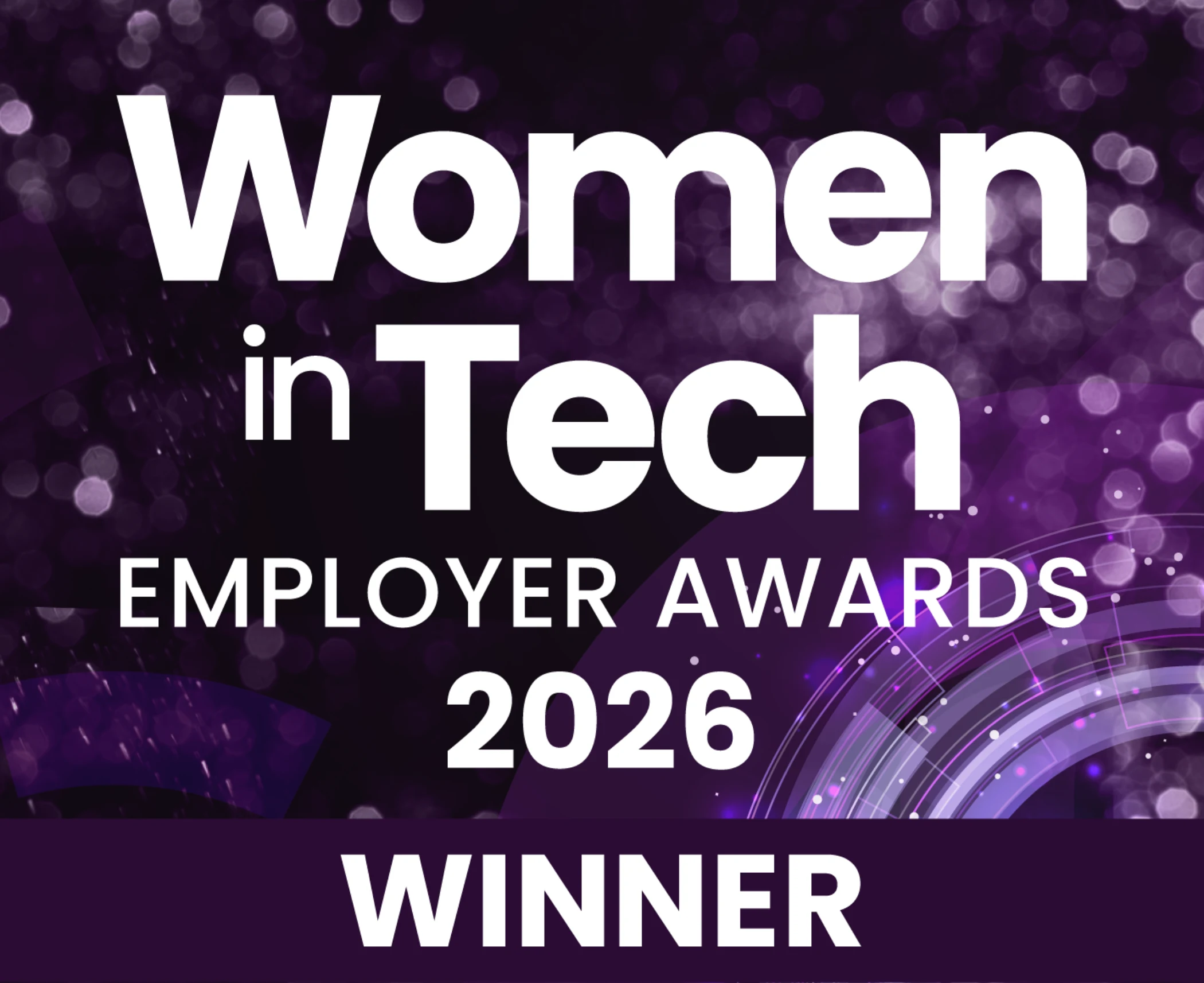 Women in Tech Employer Awards 2026 Winner Badge