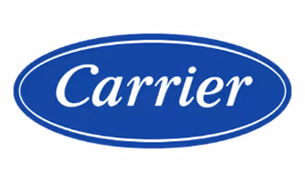 Carrier company logo in white text on a blue oval background.