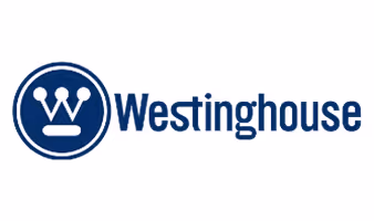 Westinghouse logo with stylized W inside a blue circle followed by the company name.
