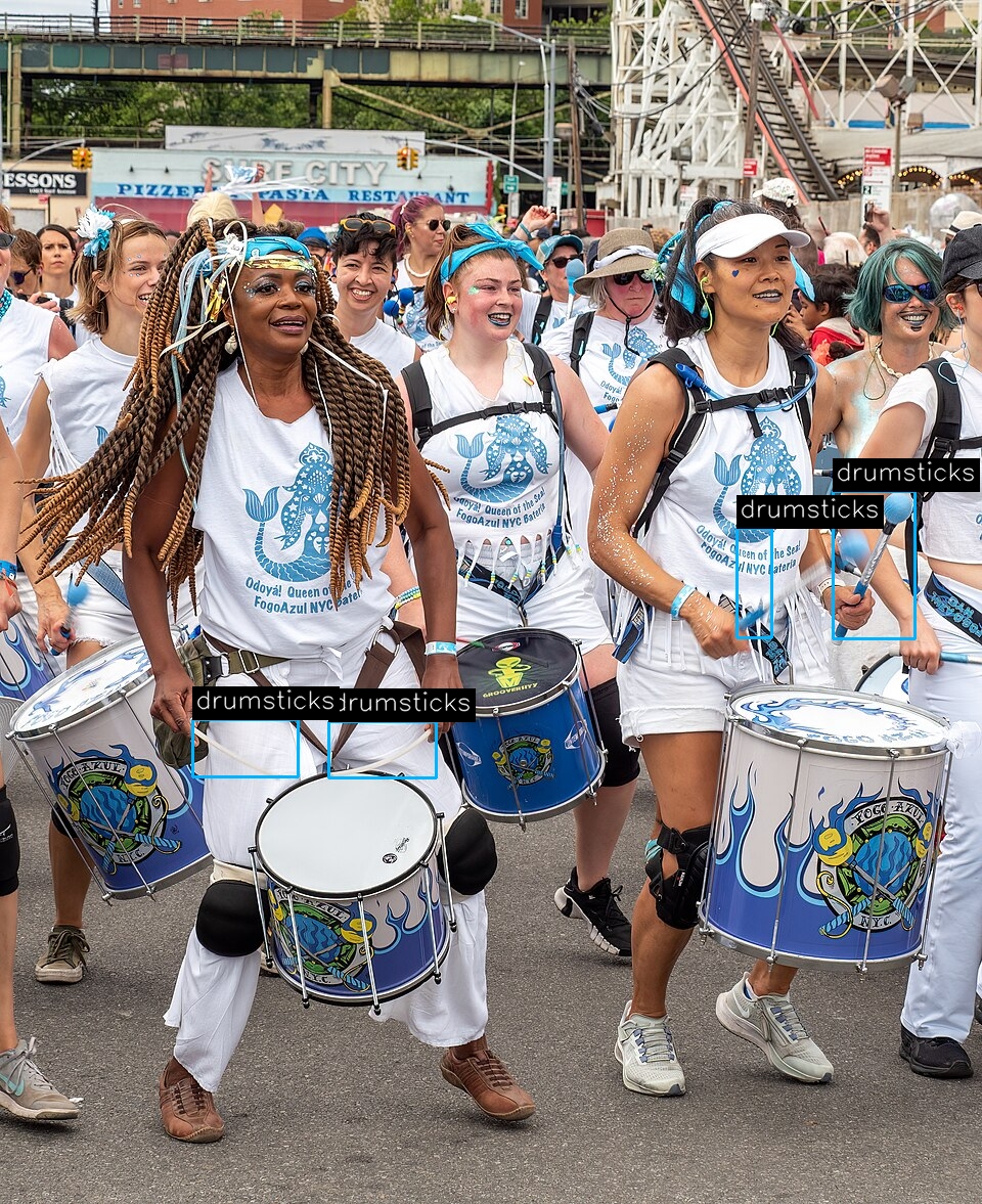 Gemini detecting drumsticks