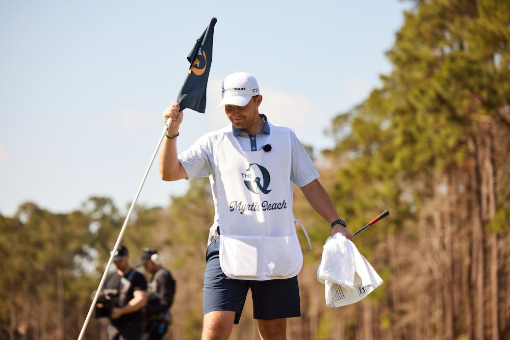 The Q Caddie and Flag