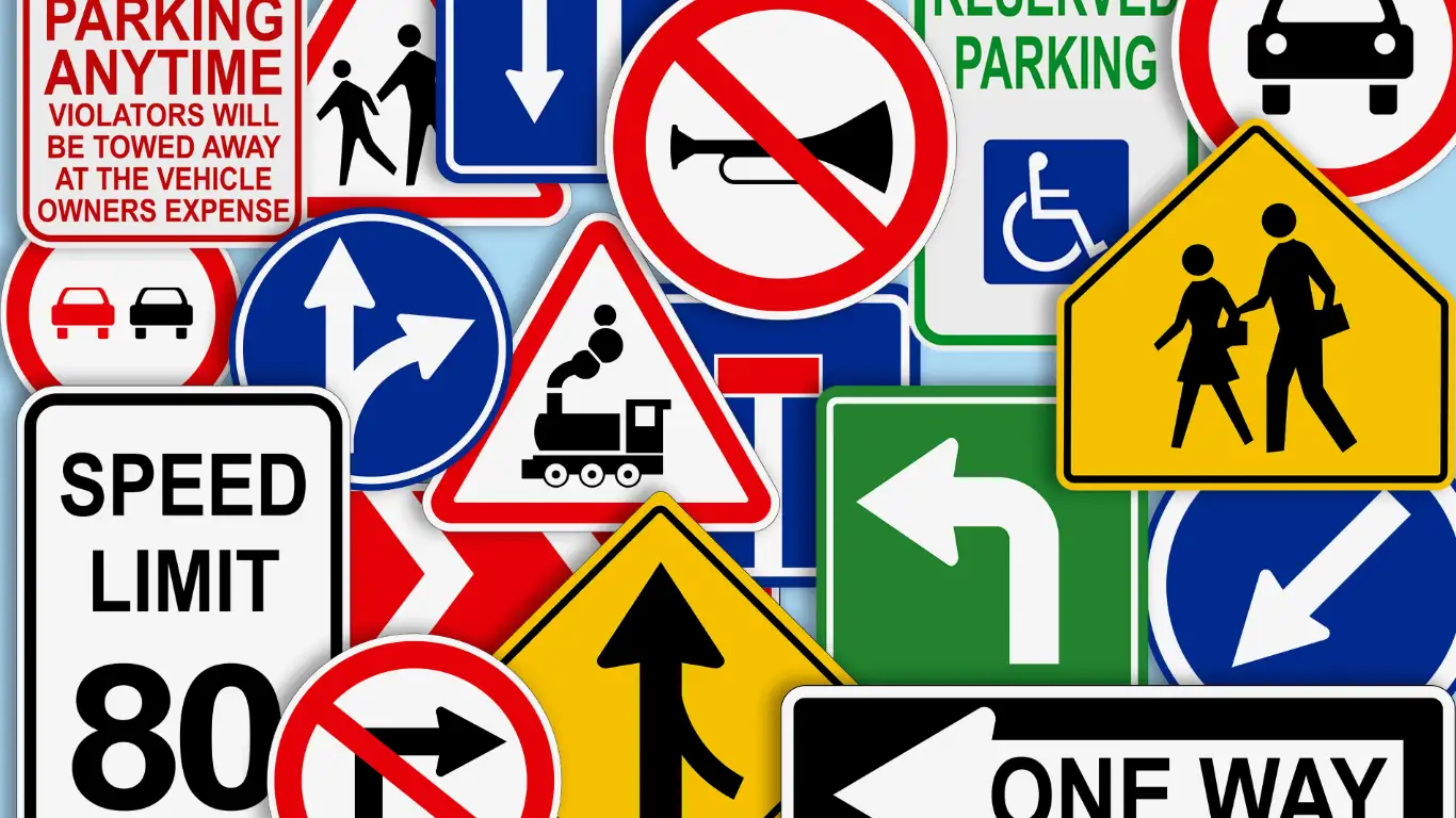 De mest vanligaste parkerings- och vägskyltar, Jola Screen Halmstad.