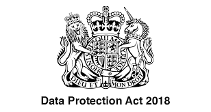 Royal coat of arms with text for Data Protection Act 2018