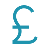 Currency symbol for the British pound sterling.